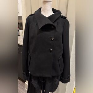 Maje Black Pea Coat for Women